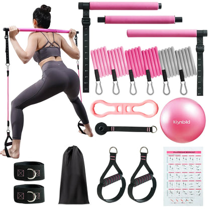 FlexiFit Pilates Bar Kit with Adjustable Bands
