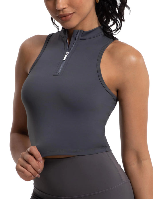 FlexiFit Half Zip Workout Tank