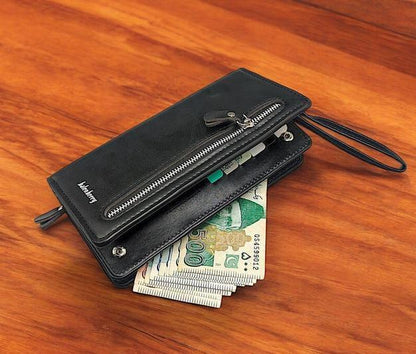 Unisex Leather Long Wallet