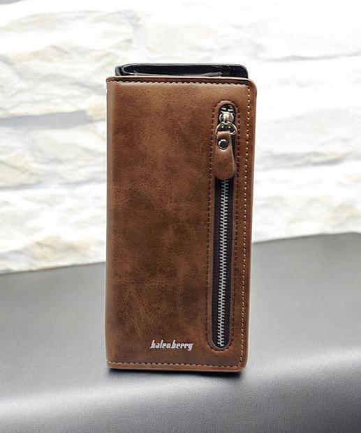 Unisex Leather Long Wallet