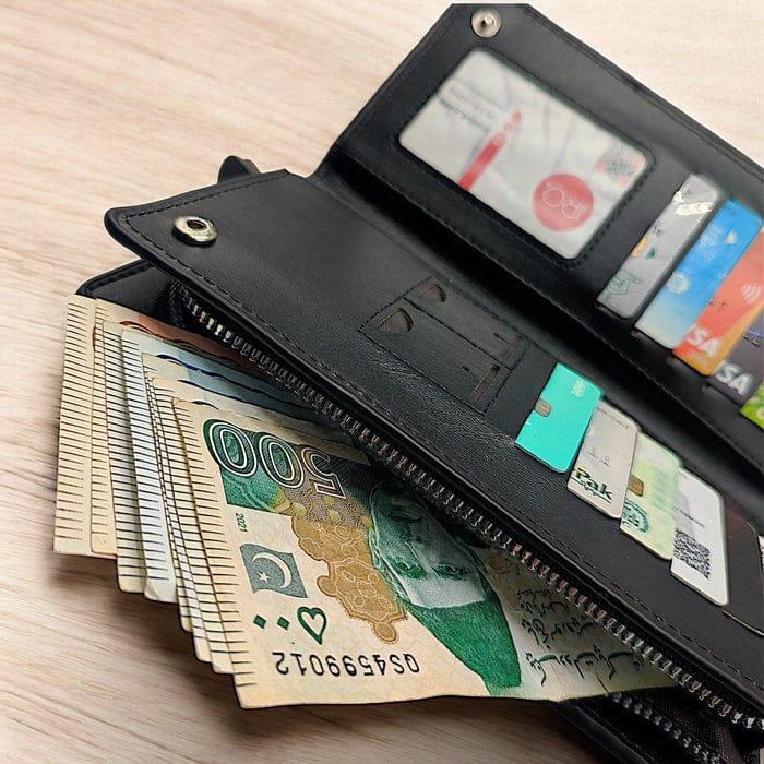 Unisex Leather Long Wallet