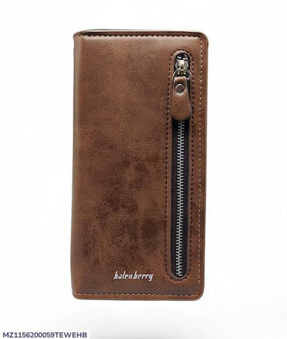 Unisex Leather Long Wallet