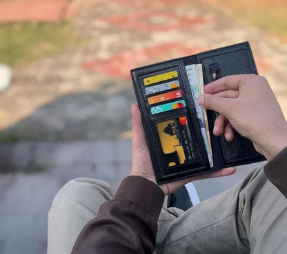 Men’s Leather Wallet, Premium Genuine Leather Slim Wallet for Men by Viryelle