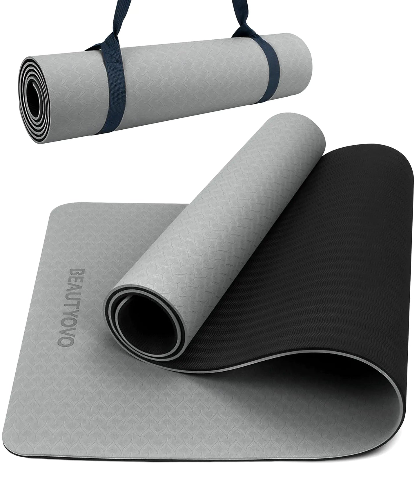 EcoPro Yoga Mat 1/3-Inch Thick with Strap
