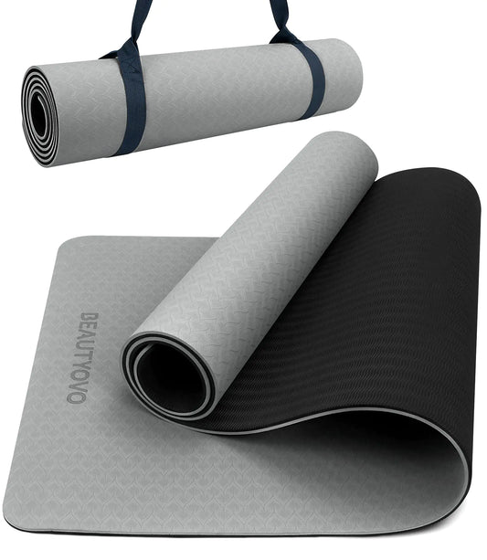 EcoPro Yoga Mat 1/3-Inch Thick with Strap