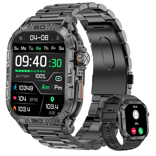 TactixPro Rugged Smartwatch with Health & Call Features